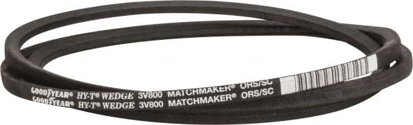 Continental ContiTech - Section 3V, 80" Outside Length, V-Belt - Fiber Reinforced Wingprene Rubber, HY-T Wedge MatchmakerEnvelope, No. 3V800 - Exact Tooling