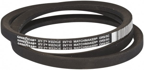 Continental ContiTech - Section 5V, 71" Outside Length, V-Belt - Fiber Reinforced Wingprene Rubber, HY-T Wedge MatchmakerEnvelope, No. 5V710 - Exact Tooling