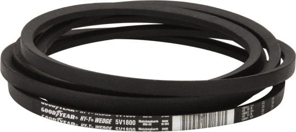 Continental ContiTech - Section 5V, 180" Outside Length, V-Belt - Fiber Reinforced Wingprene Rubber, HY-T Wedge MatchmakerEnvelope, No. 5V1800 - Exact Tooling