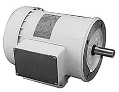 Leeson - 1/2 Max hp, 3,450 Max RPM, Electric AC DC Motor - 208-230/460 V Input, Three Phase, D56C Frame - Exact Tooling