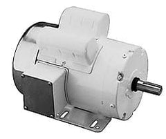 Leeson - 1/3 Max hp, 1,725 Max RPM, Electric AC DC Motor - 115, 208, 230 V Input, Single Phase, B56C Frame - Exact Tooling