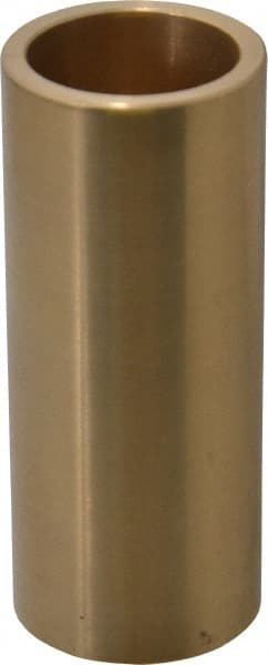 Made in USA - 1" Inside x 1-1/4" Outside Diam, Cast Bronze Sleeve Bearing - 3" OAL - Exact Tooling