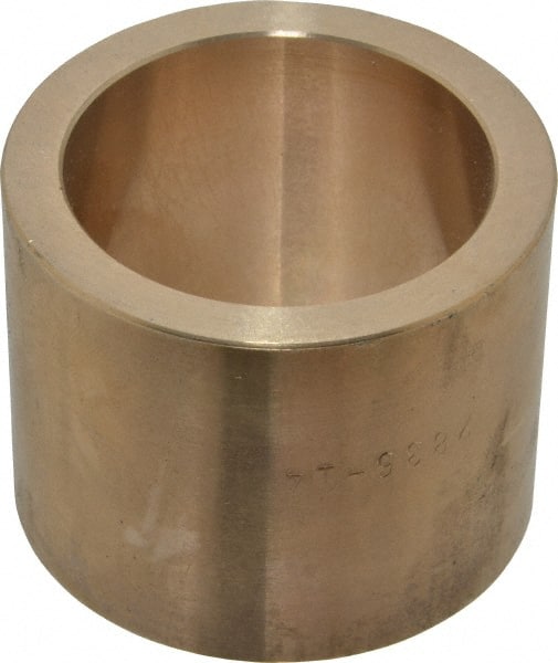 Made in USA - 1-3/4" Inside x 2-1/4" Outside Diam, Cast Bronze Sleeve Bearing - 1-3/4" OAL - Exact Tooling