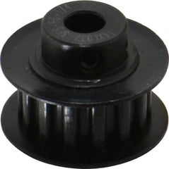 Power Drive - 14 Tooth, 1/4" Inside x 0.871" Outside Diam, Timing Belt Pulley - 1/4, 3/8" Belt Width, 0.891" Pitch Diam, Steel & Cast Iron - Exact Tooling