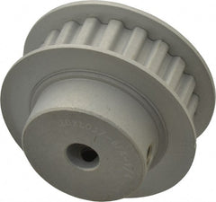 Power Drive - 20 Tooth, 1/4" Inside x 1.253" Outside Diam, Timing Belt Pulley - 1/4, 3/8" Belt Width, 1.273" Pitch Diam, Steel & Cast Iron - Exact Tooling