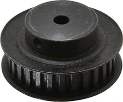 Power Drive - 28 Tooth, 1/4" Inside x 1.763" Outside Diam, Timing Belt Pulley - 1/4, 3/8" Belt Width, 1.783" Pitch Diam, Steel & Cast Iron - Exact Tooling