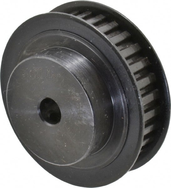 Power Drive - 30 Tooth, 5/16" Inside x 1.89" Outside Diam, Timing Belt Pulley - 1/4, 3/8" Belt Width, 1.91" Pitch Diam, Steel & Cast Iron - Exact Tooling
