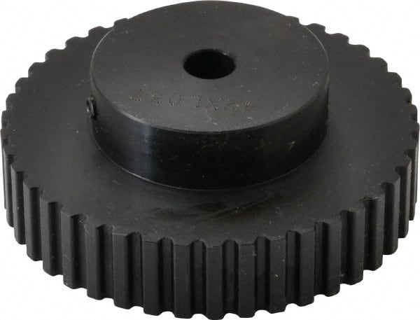 Power Drive - 42 Tooth, 5/16" Inside x 2.654" Outside Diam, Timing Belt Pulley - 1/4, 3/8" Belt Width, 2.674" Pitch Diam, Steel & Cast Iron - Exact Tooling