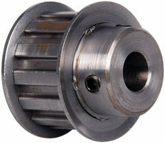 Power Drive - 13 Tooth, 1/2" Inside x 1.522" Outside Diam, Timing Belt Pulley - 3/4" Belt Width, 1.552" Pitch Diam, Steel & Cast Iron - Exact Tooling