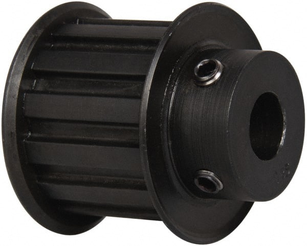 Power Drive - 13 Tooth, 1/2" Inside x 1.522" Outside Diam, Timing Belt Pulley - 1" Belt Width, 1.552" Pitch Diam, Steel & Cast Iron - Exact Tooling