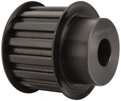 Power Drive - 16 Tooth, 3/4" Inside x 2.492" Outside Diam, Timing Belt Pulley - 1-1/2" Belt Width, 2.546" Pitch Diam, Steel & Cast Iron - Exact Tooling