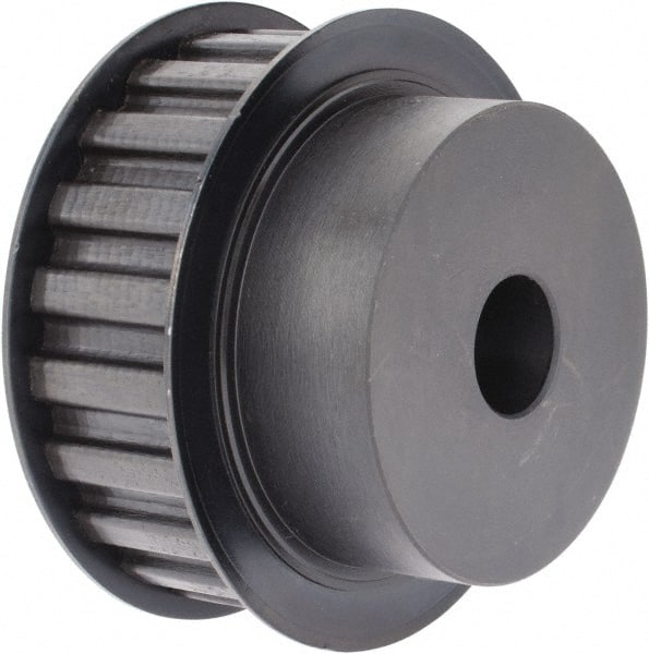 Power Drive - 22 Tooth, 3/4" Inside x 3.447" Outside Diam, Timing Belt Pulley - 3/4, 1" Belt Width, 3.501" Pitch Diam, Steel & Cast Iron - Exact Tooling