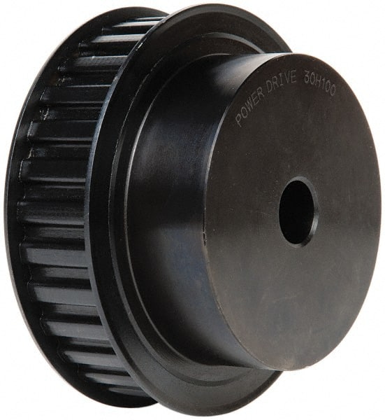 Power Drive - 30 Tooth, 3/4" Inside x 4.721" Outside Diam, Timing Belt Pulley - 3/4, 1" Belt Width, 4.775" Pitch Diam, Steel & Cast Iron - Exact Tooling