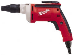 Milwaukee Tool - Pistol Grip Handle, 2,500 RPM, 10 to 140 In/Lb Torque, Electric Screwdriver - 1/4" Bit Holder, 120 Volts, 6.5 Amps - Exact Tooling