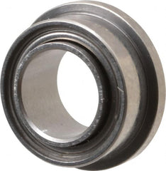 Value Collection - 1/8" Bore Diam, 1/4" OD, Double Shield Miniature Radial Ball Bearing - 7/64" Wide, With Flange, 1 Row, Round Bore, 20 Lb Static Capacity, 64 Lb Dynamic Capacity - Exact Tooling