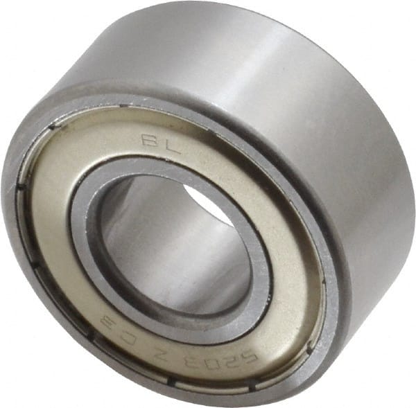 Tritan - 17mm Bore Diam, 40mm OD, Double Shield Angular Contact Radial Ball Bearing - 17.5mm Wide, 2 Rows, Round Bore, 2,000 Lb Static Capacity, 3,300 Lb Dynamic Capacity - Exact Tooling