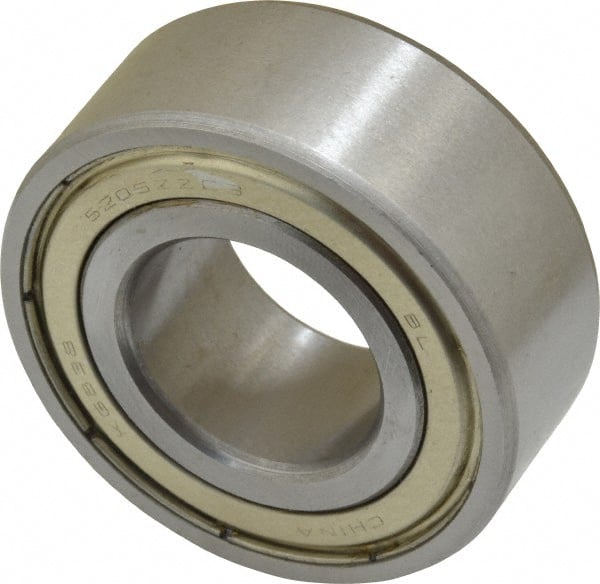 Tritan - 25mm Bore Diam, 52mm OD, Double Shield Angular Contact Radial Ball Bearing - 20.6mm Wide, 2 Rows, Round Bore, 3,200 Lb Static Capacity, 4,700 Lb Dynamic Capacity - Exact Tooling