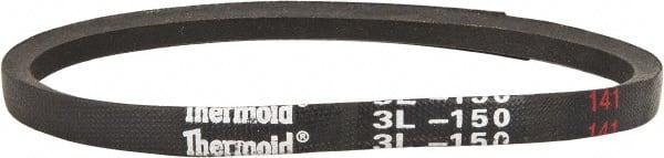 Value Collection - Section 4L, 97" Outside Length, V-Belt - Rubber, Fractional HP, No. 4L970 - Exact Tooling
