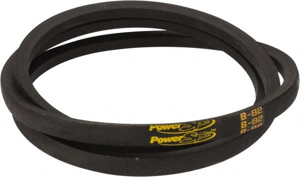Value Collection - Section B, 21/32" Wide, 85" Outside Length, V-Belt - Rubber, Classic, No. B82 - Exact Tooling