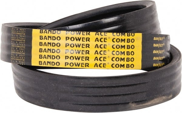Bando - Section CX, 7/8" Wide, 124" Outside Length, V-Belt - Black, No. CX120 - Exact Tooling