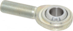Made in USA - 5/8" ID, 1-1/2" Max OD, 9,813 Lb Max Static Cap, Plain Male Spherical Rod End - 5/8-18 RH, Steel with Steel Raceway - Exact Tooling