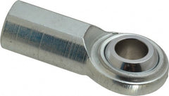 Made in USA - 5/8" ID, 1-1/2" Max OD, 9,813 Lb Max Static Cap, Plain Female Spherical Rod End - 5/8-18 RH, Steel with Steel Raceway - Exact Tooling