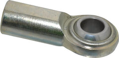 Made in USA - 3/4" ID, 1-3/4" Max OD, 14,290 Lb Max Static Cap, Plain Female Spherical Rod End - 3/4-16 RH, Steel with Steel Raceway - Exact Tooling