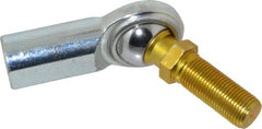 Made in USA - 5/8" ID, 1-1/2" Max OD, 9,813 Lb Max Static Cap, Female Spherical Rod End with Stud - 5/8-18 RH, Steel with Steel Raceway - Exact Tooling