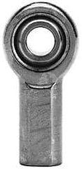 Made in USA - 5/16" ID, 7/8" Max OD, 3,200 Lb Max Static Cap, Female Spherical Rod End with Stud - 5/16-24 RH, Steel with Bronze Raceway - Exact Tooling