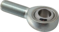 Made in USA - 3/4" ID, 1-3/4" Max OD, 28,090 Lb Max Static Cap, Plain Male Spherical Rod End - 3/4-16 RH, Alloy Steel with Steel Raceway - Exact Tooling