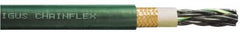 Igus - 18 AWG, 12 Strand, Green Machine Tool Wire - PVC, Flame, Oil and UV Resistant, 1 Ft. Long - Exact Tooling