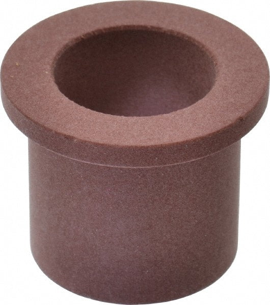 Bunting Bearing - 3/4" Inside x 1" Outside Diam, PTFE Sleeve Bearing - 1-1/4" Flange Outside Diam, 1/8" Flange Thickness, 1" OAL - Exact Tooling
