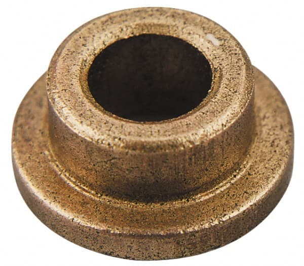 Bunting Bearing - 1" Inside x 1-1/4" Outside Diam, PTFE Sleeve Bearing - 1-1/2" Flange Outside Diam, 1/8" Flange Thickness, 1-1/2" OAL - Exact Tooling