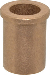Boston Gear - 5/8" Inside x 7/8" Outside Diam, Oil Impregnated Bronze SAE-841 Flanged Sleeve Bearing - 1" Flange Outside Diam, 1/8" Flange Thickness, 1-1/4" OAL - Exact Tooling