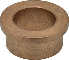 Boston Gear - 1" Inside x 1-3/8" Outside Diam, Oil Impregnated Bronze SAE-841 Flanged Sleeve Bearing - 1-5/8" Flange Outside Diam, 3/16" Flange Thickness, 3/4" OAL - Exact Tooling
