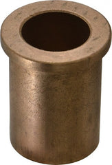 Boston Gear - 1" Inside x 1-3/8" Outside Diam, Oil Impregnated Bronze SAE-841 Flanged Sleeve Bearing - 1-5/8" Flange Outside Diam, 3/16" Flange Thickness, 2" OAL - Exact Tooling