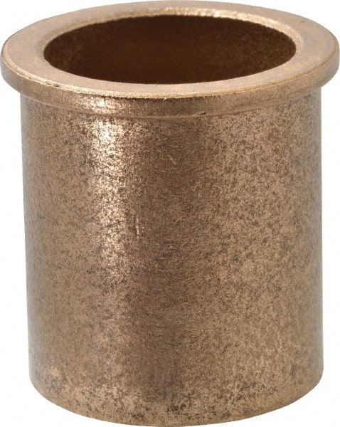 Boston Gear - 1-1/4" Inside x 1-1/2" Outside Diam, Oil Impregnated Bronze SAE-841 Flanged Sleeve Bearing - 1-3/4" Flange Outside Diam, 1/8" Flange Thickness, 1-3/4" OAL - Exact Tooling