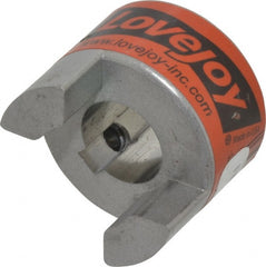 Lovejoy - 5/8" Max Bore Diam, 3/16" x 3/32" Keyway Width x Depth, Flexible Coupling Hub - 1.36" OD, 2" OAL, Sintered Iron, Order 2 Hubs & 1 Spider for Complete Coupling - Exact Tooling