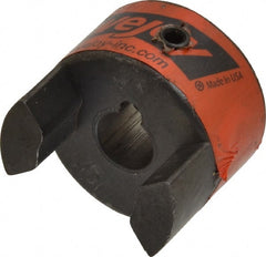 Lovejoy - 11mm Max Bore, 4mm x 1.8mm Keyway Width x Depth, Flexible Coupling Hub - 1.36" OD, 2" OAL, Sintered Iron, Order 2 Hubs & 1 Spider for Complete Coupling - Exact Tooling