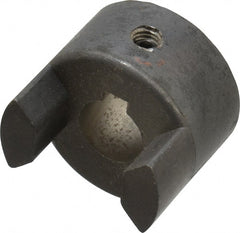 Lovejoy - 14mm Max Bore, 5mm x 2.3mm Keyway Width x Depth, Flexible Coupling Hub - 1.36" OD, 2" OAL, Sintered Iron, Order 2 Hubs & 1 Spider for Complete Coupling - Exact Tooling