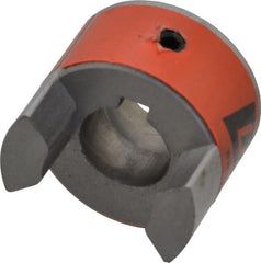 Lovejoy - 16mm Max Bore, 5mm x 2.3mm Keyway Width x Depth, Flexible Coupling Hub - 1.36" OD, 2" OAL, Sintered Iron, Order 2 Hubs & 1 Spider for Complete Coupling - Exact Tooling