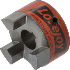 Lovejoy - 16mm Max Bore, 5mm x 2.3mm Keyway Width x Depth, Flexible Coupling Hub - 1-3/4" OD, 2.12" OAL, Sintered Iron, Order 2 Hubs & 1 Spider for Complete Coupling - Exact Tooling