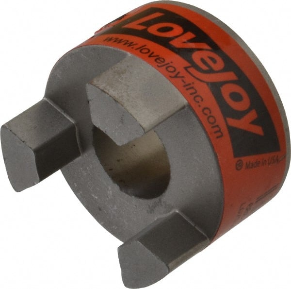 Lovejoy - 19mm Max Bore, 6mm x 2.8mm Keyway Width x Depth, Flexible Coupling Hub - 1-3/4" OD, 2.12" OAL, Sintered Iron, Order 2 Hubs & 1 Spider for Complete Coupling - Exact Tooling