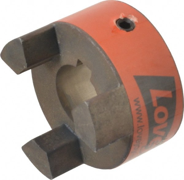 Lovejoy - 20mm Max Bore, 6mm x 2.8mm Keyway Width x Depth, Flexible Coupling Hub - 1-3/4" OD, 2.12" OAL, Sintered Iron, Order 2 Hubs & 1 Spider for Complete Coupling - Exact Tooling