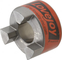 Lovejoy - 24mm Max Bore, 8mm x 3.3mm Keyway Width x Depth, Flexible Coupling Hub - 2.11" OD, 2-1/2" OAL, Sintered Iron, Order 2 Hubs & 1 Spider for Complete Coupling - Exact Tooling