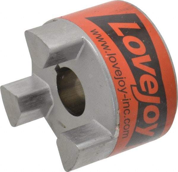 Lovejoy - 7/8" Max Bore Diam, 3/16" x 3/32" Keyway Width x Depth, Flexible Coupling Hub - 2.54" OD, 3-1/2" OAL, Sintered Iron, Order 2 Hubs & 1 Spider for Complete Coupling - Exact Tooling