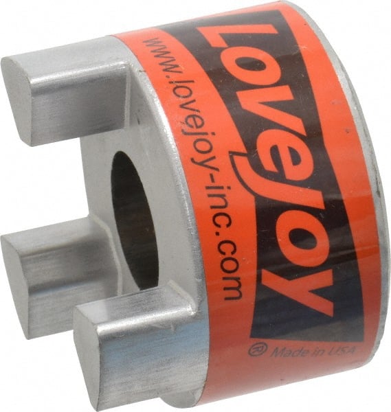 Lovejoy - 1" Max Bore Diam, 1/4" x 1/8" Keyway Width x Depth, Flexible Coupling Hub - 2.54" OD, 3-1/2" OAL, Sintered Iron, Order 2 Hubs & 1 Spider for Complete Coupling - Exact Tooling