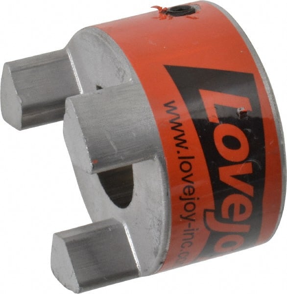 Lovejoy - 1-1/8" Max Bore Diam, 1/4" x 1/8" Keyway Width x Depth, Flexible Coupling Hub - 2.54" OD, 3-1/2" OAL, Sintered Iron, Order 2 Hubs & 1 Spider for Complete Coupling - Exact Tooling