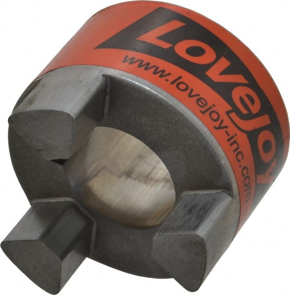 Lovejoy - 1-1/4" Max Bore Diam, 1/4" x 1/8" Keyway Width x Depth, Flexible Coupling Hub - 2.54" OD, 3-1/2" OAL, Sintered Iron, Order 2 Hubs & 1 Spider for Complete Coupling - Exact Tooling