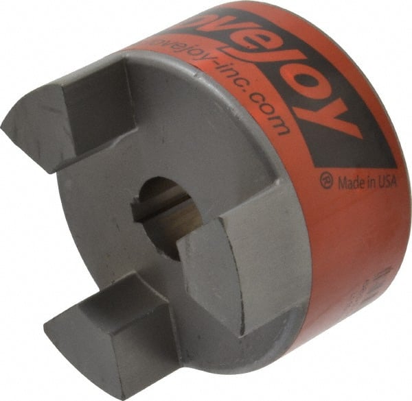 Lovejoy - 7/8" Max Bore Diam, 3/16" x 3/32" Keyway Width x Depth, Flexible Coupling Hub - 3.31" OD, 4-1/4" OAL, Sintered Iron, Order 2 Hubs & 1 Spider for Complete Coupling - Exact Tooling